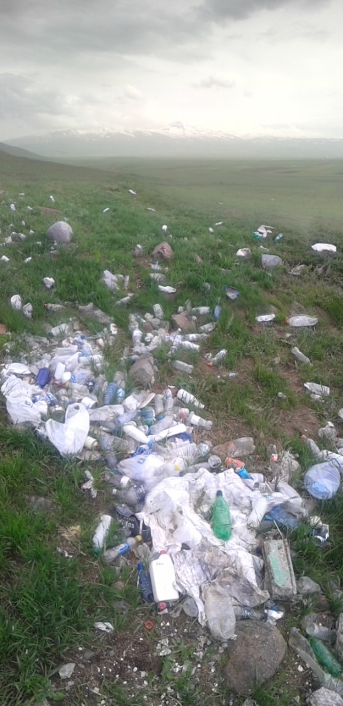 Armenia. Waste in front of Mount Aragats.