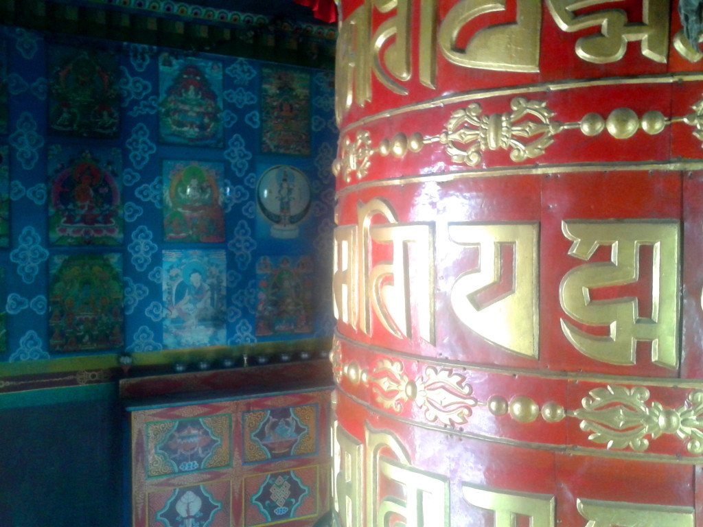 Inside a buddhist temple