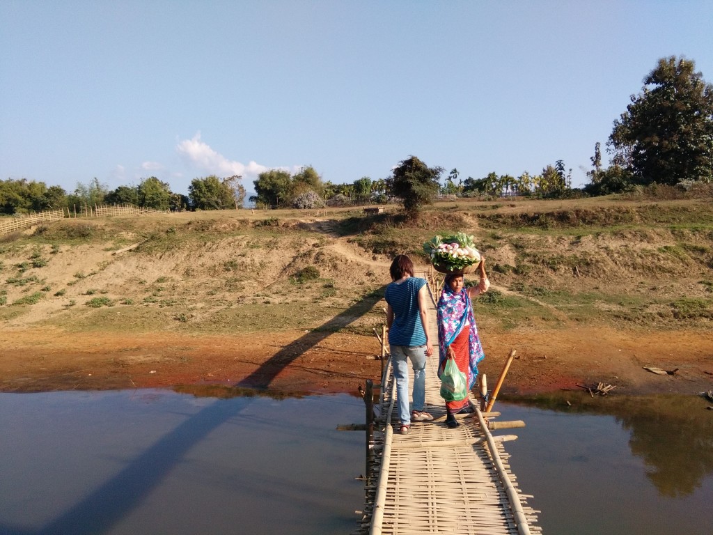 Bamboo bridge in Jiribam