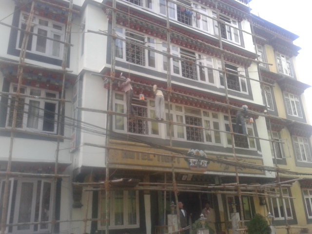 Gangtok, India - Bamboo scaffold