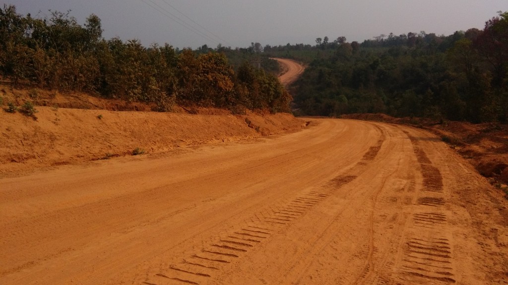 Dirt road in southern Laos