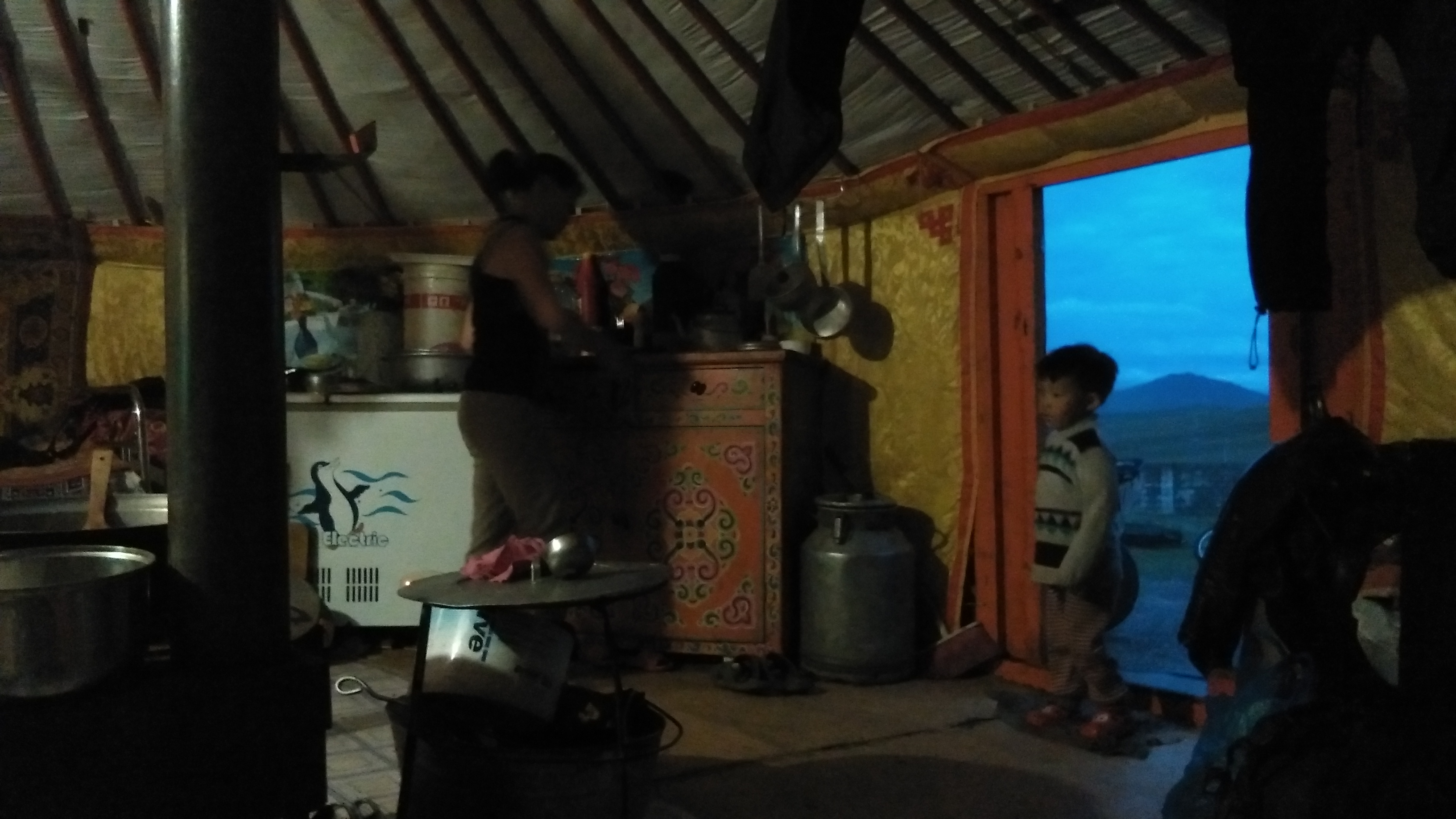 Entrance of the yurt